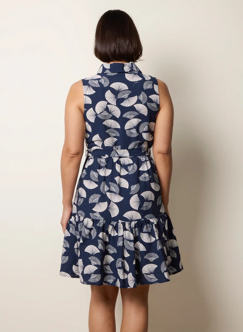 بلو فانيلا Sleeveless Shirt Dress